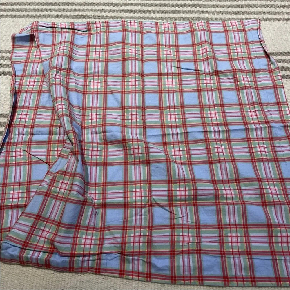 2 IKEA plaid euro shams 26”